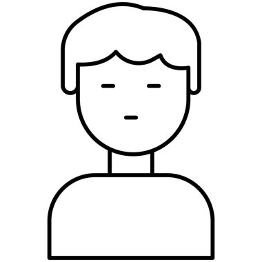 Kolayca değiştirebilen ya da düzenleyebilen Avatar izole edilmiş Vektör simgesi