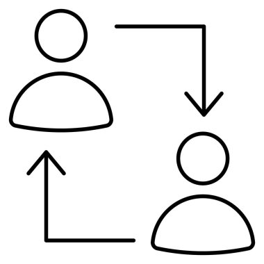 Kolayca değiştirebilen ya da düzenleyebilen izole edilmiş iletişim vektörü simgesi