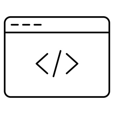 Tarayıcı izole edilmiş vektör simgesi programlanıyor. Bu simge kolayca değiştirilebilir ya da düzenlenebilir