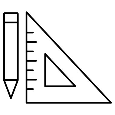 Kolayca değiştirebilen veya düzenleyebilen Kalem Cetveli İzole Edilmiş Vektör simgesi