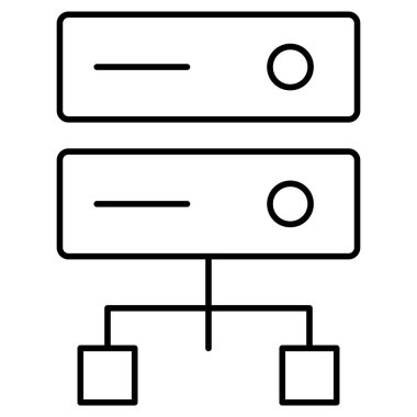 Sunucu Depolama İzole Vektör simgesi Kolayca düzenleyebilen veya düzenleyebilen