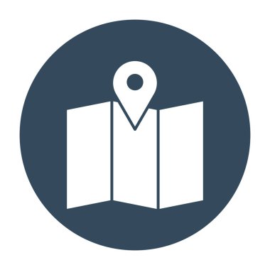 Kolayca değiştirilebilen veya düzenlenebilen izole edilmiş vektör simgesini haritala