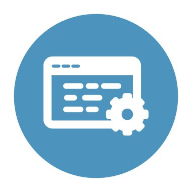 Tarayıcı ayarı izole edilmiş vektör simgesi kolayca düzenlenebilir ya da düzenlenebilir