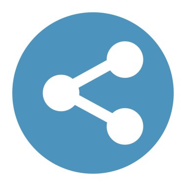 Kolayca değiştirilebilen ya da düzenlenebilen izole edilmiş vektör simgesi paylaşılıyor