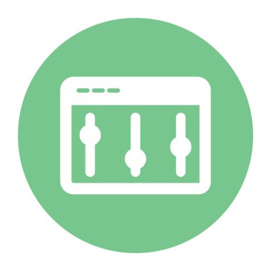 Tarayıcı Yapılandırması Kolayca düzenleyebilen izole edilmiş Vektör simgesi