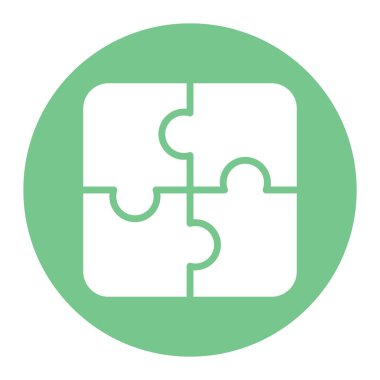 Kolayca düzenleyebilen ve düzenleyebilen Yapboz İzole Vektör simgesi