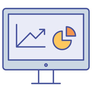 Grafik Analizi Kolayca düzenleyebilen ve değiştirebilen izole edilmiş Vektör simgesi