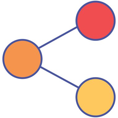Kolayca değiştirilebilen ya da düzenlenebilen izole edilmiş vektör simgesi paylaşılıyor