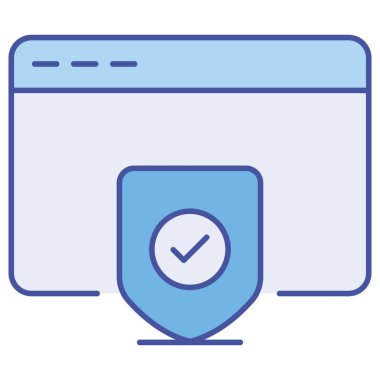 Güvenli Tarayıcı İzole Vektör simgesi Kolayca değiştirilebilir veya düzenlenebilir