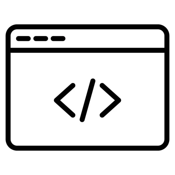 Programmierung Browser Isoliertes Vektorsymbol Das Leicht Geändert Oder Bearbeitet Werden — Stockvektor