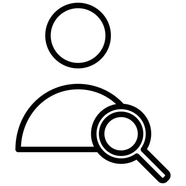 Profile Search Isolated Vector Icon Which Can Easily Modify Edit — Stock Vector