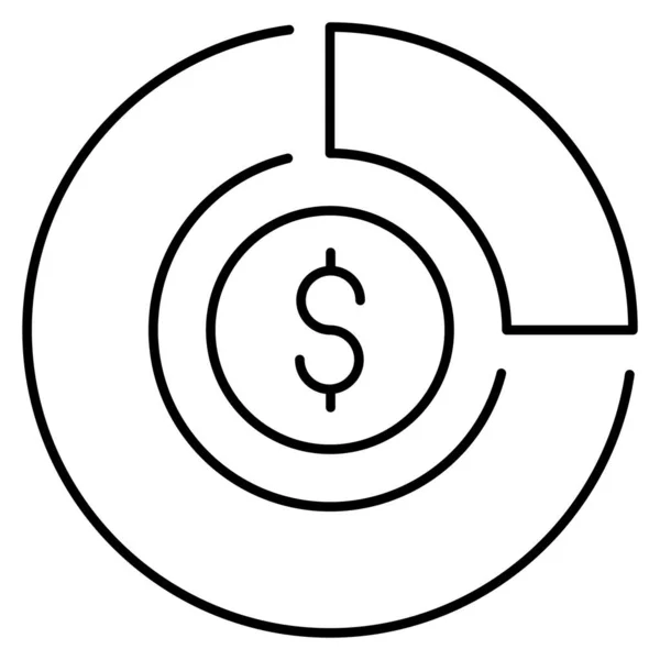 Dollar Analytics Isolated Vector Icon 수정하거나 편집할 수있습니다 — 스톡 벡터