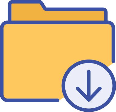 Kolayca düzenleyebilen ya da düzenleyebilen dizin indirilmiş Vektör simgesi