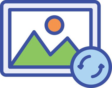 Galeri izole edilmiş Vektör simgesini geri yükler ve kolayca düzenler