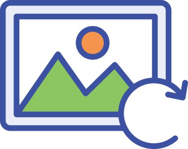 Kolayca düzenleyebilen ve düzenleyebilen izole edilmiş Vektör simgesini geri yükle