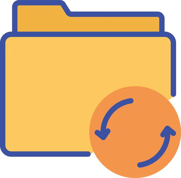 Sync Folder Isolated Vector Icon Das Leicht Geändert Oder Bearbeitet — Stockvektor