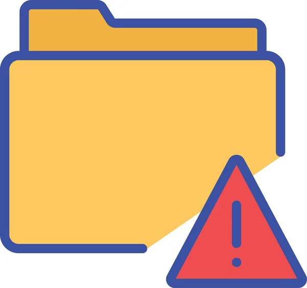 Alert Folder Isolated Vector Icon Which Can Easily Modify Edit — Stock Vector