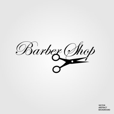 Berber Dükkanı. Güzellik Salonu. Tabela berber dükkanı. Kuaför siluet. Vektör çizim. Tasarım işaretler. Logo berber.