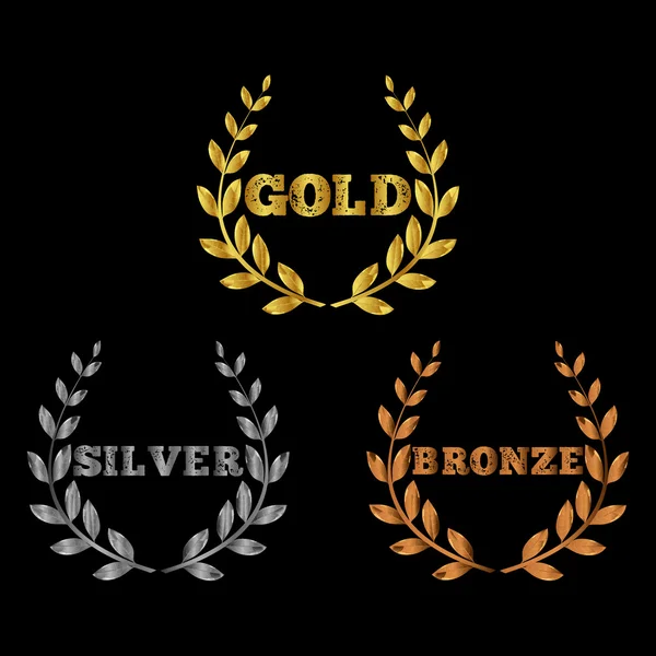 Altın Ödülü. Gümüş ödül. Bronz ödül. İlk yer. İkinci sırada. Üçüncülük