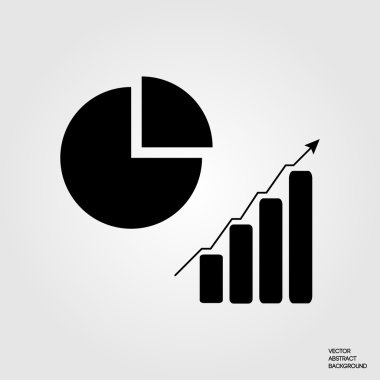 Grafik. Siluet grafiği. İki grafik. Vektör çizimi