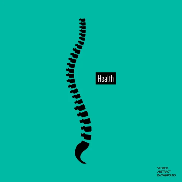 Icona della colonna vertebrale. Spina aspetto naturale. Icona della colonna vertebrale. Ossa della colonna vertebrale — Vettoriale Stock