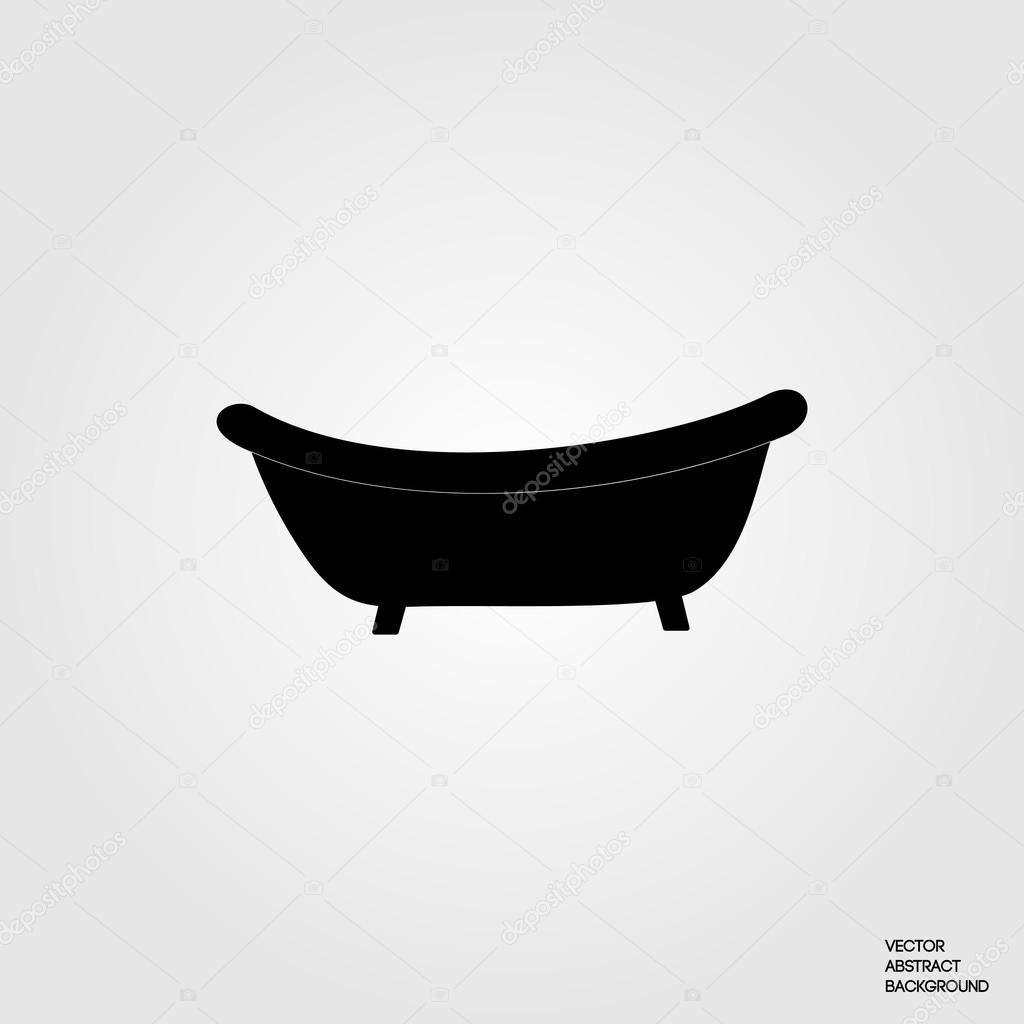 Download Classic bath. Bath silhouette. Bath icon. Bathtub. — Stock ...