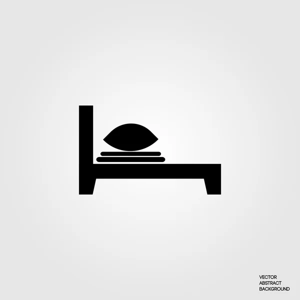 Keten simgesi. Linens. Yastık, çarşaf, battaniye, yatak. Çamaşır siluet. Yatak simgesi. Uyuyan alan