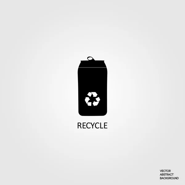 Reciclaje de aluminio. Reciclaje. Protección del medio ambiente. Reciclaje de alumbre . — Vector de stock