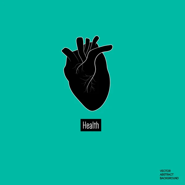 Cuerpo humano. Órgano cardíaco. Sistema circulatorio. Corazón icono plano — Vector de stock