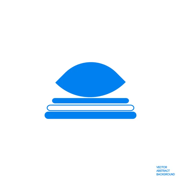 Linen simgesi. Çarşaf. Yastıklar, çarşaflar, battaniyeler. Yıkama silueti