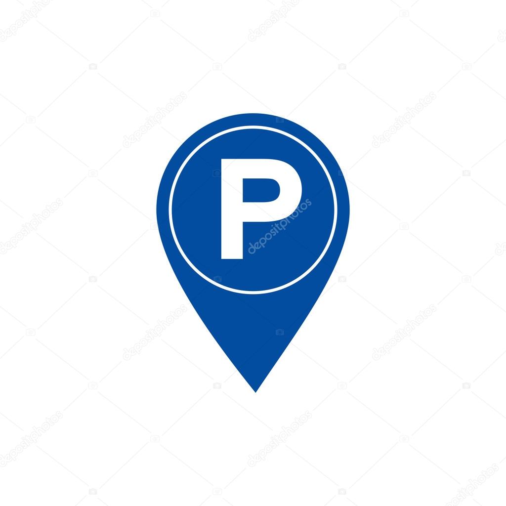 Parking space. Sign of the parking lot. Parking area. Parking icon