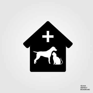 Kedi siluet. Köpek siluet. Veteriner eczane. Veteriner Kliniği. Hayvanlar için bakım.