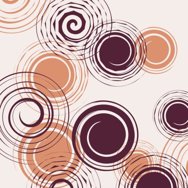 Vektör soyut dairesel yayın eğri çizgi. Bej renkli arka plan üzerinde illüstrasyon 
