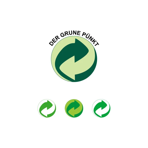 Tecken på återvinning. återvinning-ikonen. Avfall återvinning. Miljöskydd. — Stock vektor