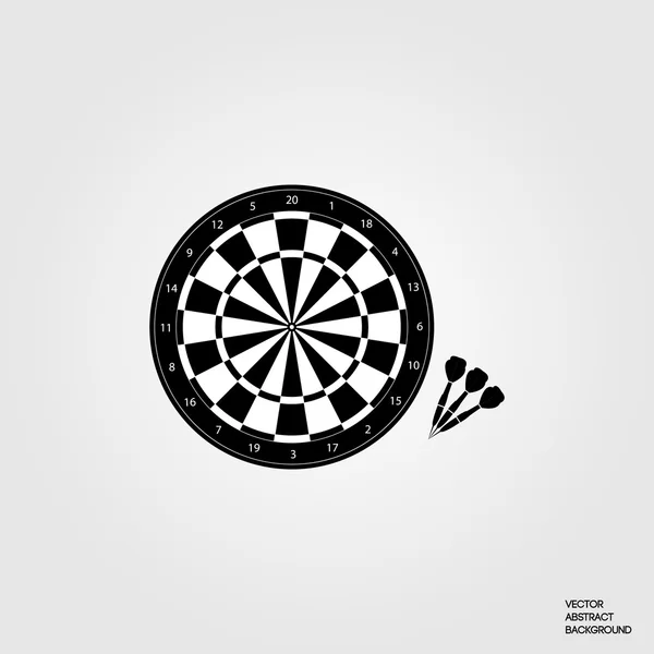 Dardos. Tablero de dardos. Dardos dardo. Juego de deportes. Club de dardos — Vector de stock