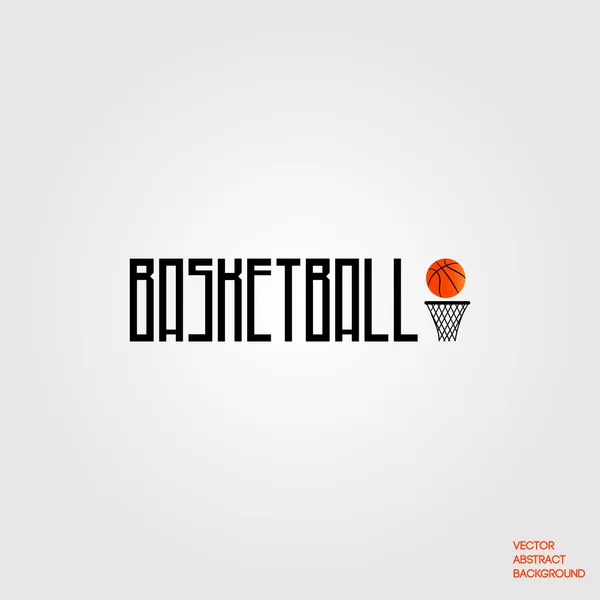 Basketball. Sportspiele. Mannschaftsspiele. Basketballkorb. Orange Basketball. Basketball-Ikone Basketball-Logo — Stockvektor