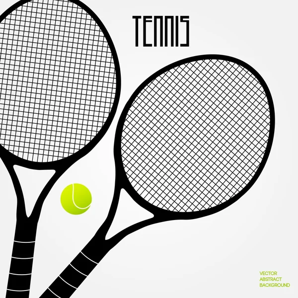 Tennis. Une fusée de tennis. Balle de tennis. Une icône du tennis. Du sport. Mode de vie actif. Contexte sportif — Image vectorielle