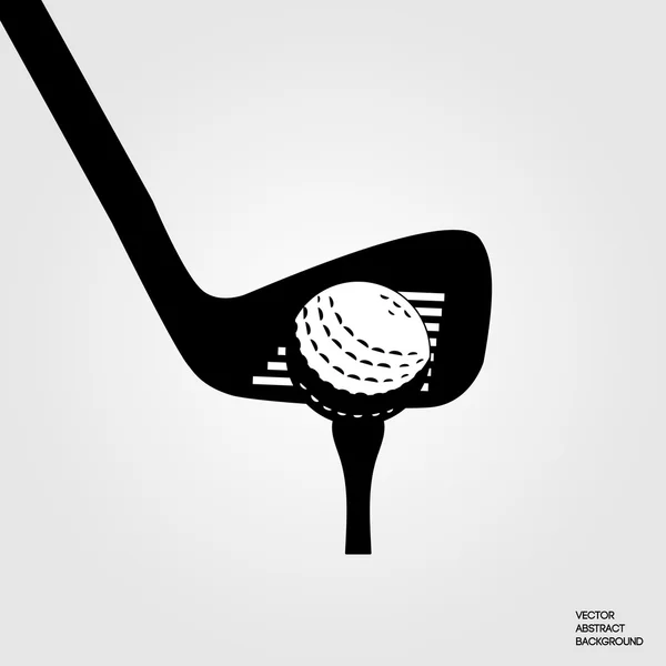 Символ гольфа Клюшка для гольфа. Гольф-силуэт. Значок гольфа. Гольф клуб — стоковый вектор