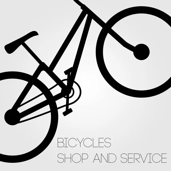 Fahrradgeschäft und -service. Fahrradillustration. Ladenschilder. Nahaufnahme mit dem Fahrrad — Stockvektor