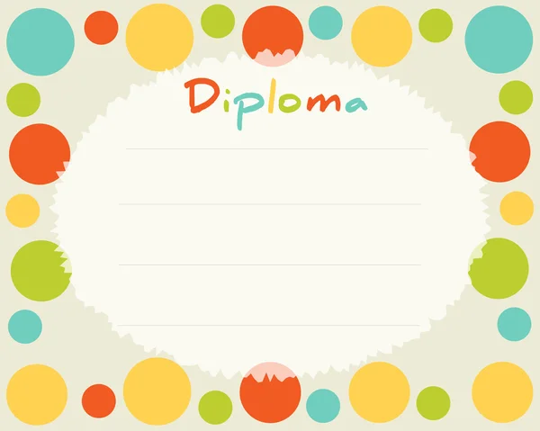 Preschool Elementary school. Kids Diploma certificate background Royalty Free Stock Vectors