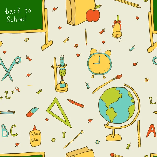 Set of things for school: blackboard, pencils, markers, globe, a Vector Graphics