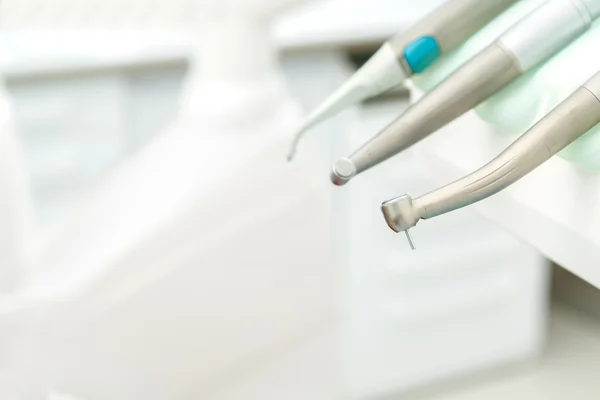 Tray with dental handpieces — Stock Photo, Image