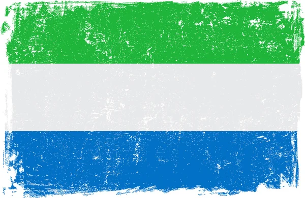 Sierra Leone vektor vlajka na bílém pozadí — Stockový vektor