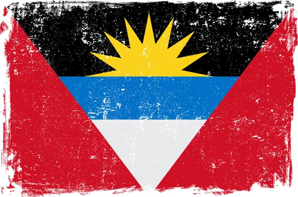 Antigua-et-Barbuda Drapeau vectoriel sur blanc — Image vectorielle