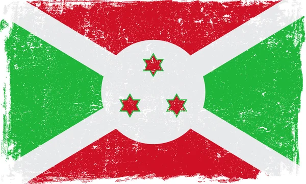 Drapeau vectoriel Burundi sur blanc — Image vectorielle