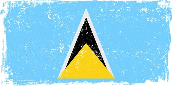 Vlag van Saint Lucia Vector op wit — Stockvector