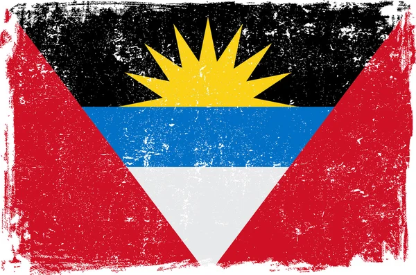 Antigua and Barbuda Vector Flag on White — Stock Vector
