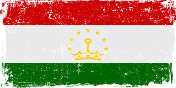 Векторный флаг Таджикистана на белом фоне — стоковый вектор