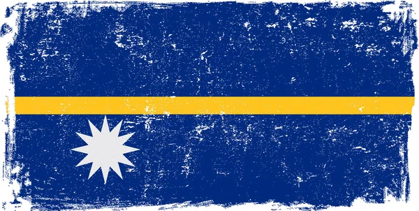 Nauru vektor zászló fehér — Stock Vector