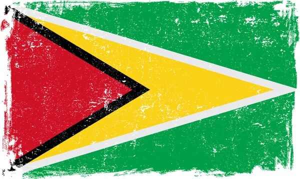 Bandiera vettoriale della Guyana su bianco — Vettoriale Stock